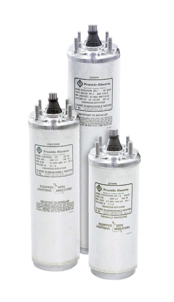 MOTOR SUMERGIBLE 3.0 HP FRANKLIN 230V1F