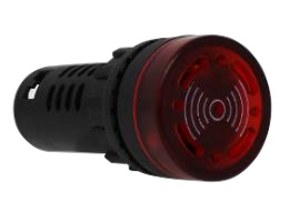 BUZZER 22MM EBCH 220VAC LED ROJO