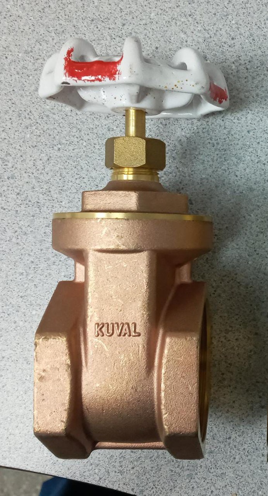 VALVULA COMPUERTA 200WOG ROSCA NPT 3&quot; BRONCE KUVAL