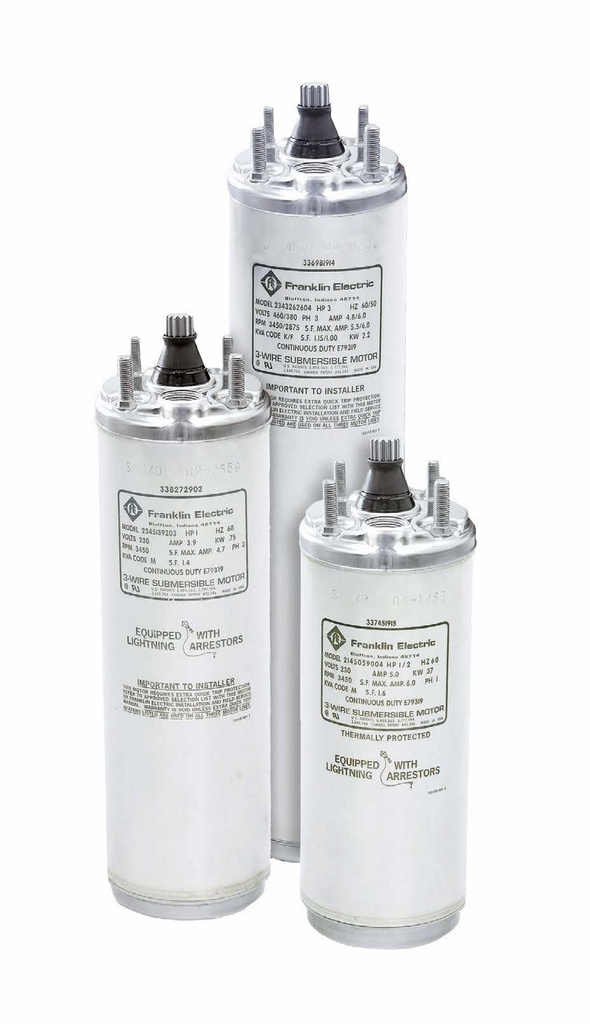 2H MOTOR SUMERGIBLE 1 HP FRANKLIN 230V1F